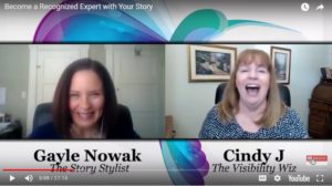 Gayle Nowak The Story Stylist on Biz Success in 15. Click to link to episode on Becoming a Recognized Expert with Your Story
